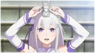 Emilia as seen in the RE:Zero anime series (Image via Studio White Fox)